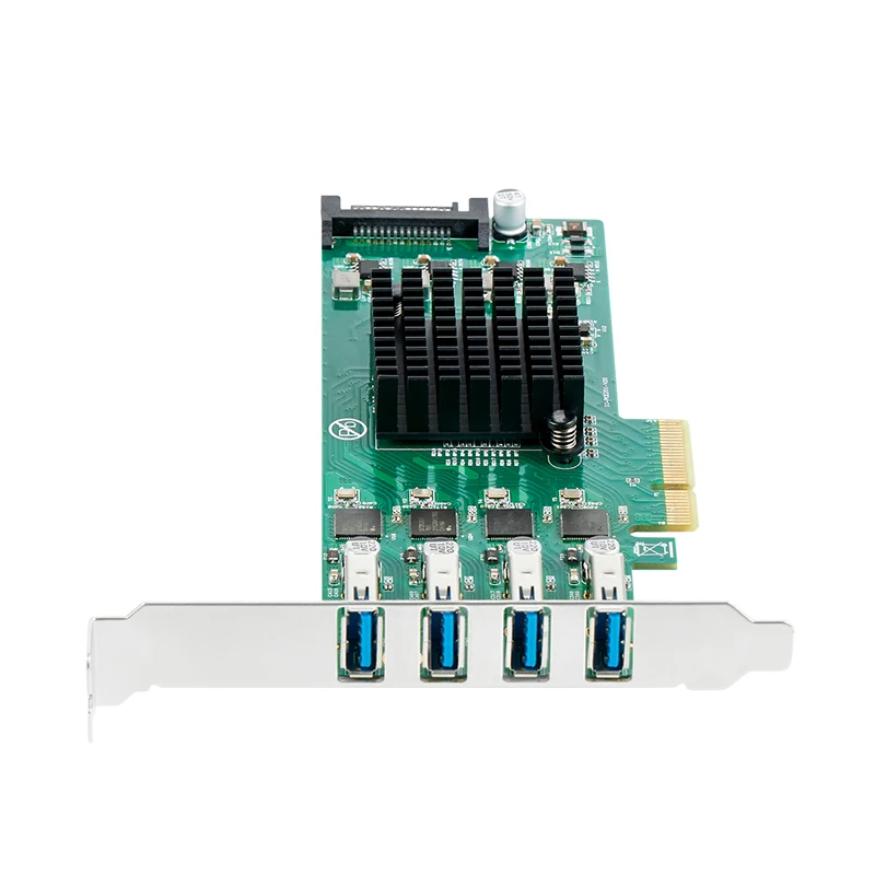 Фото 4 порта USB 3,0 PCI Экспресс плата расширения PCIE USB 3 Hub плата PCI E PCI-E PCIE к USB 3,2 адаптер USB 3.0 5 Гбит/с удлинитель Adaters №3