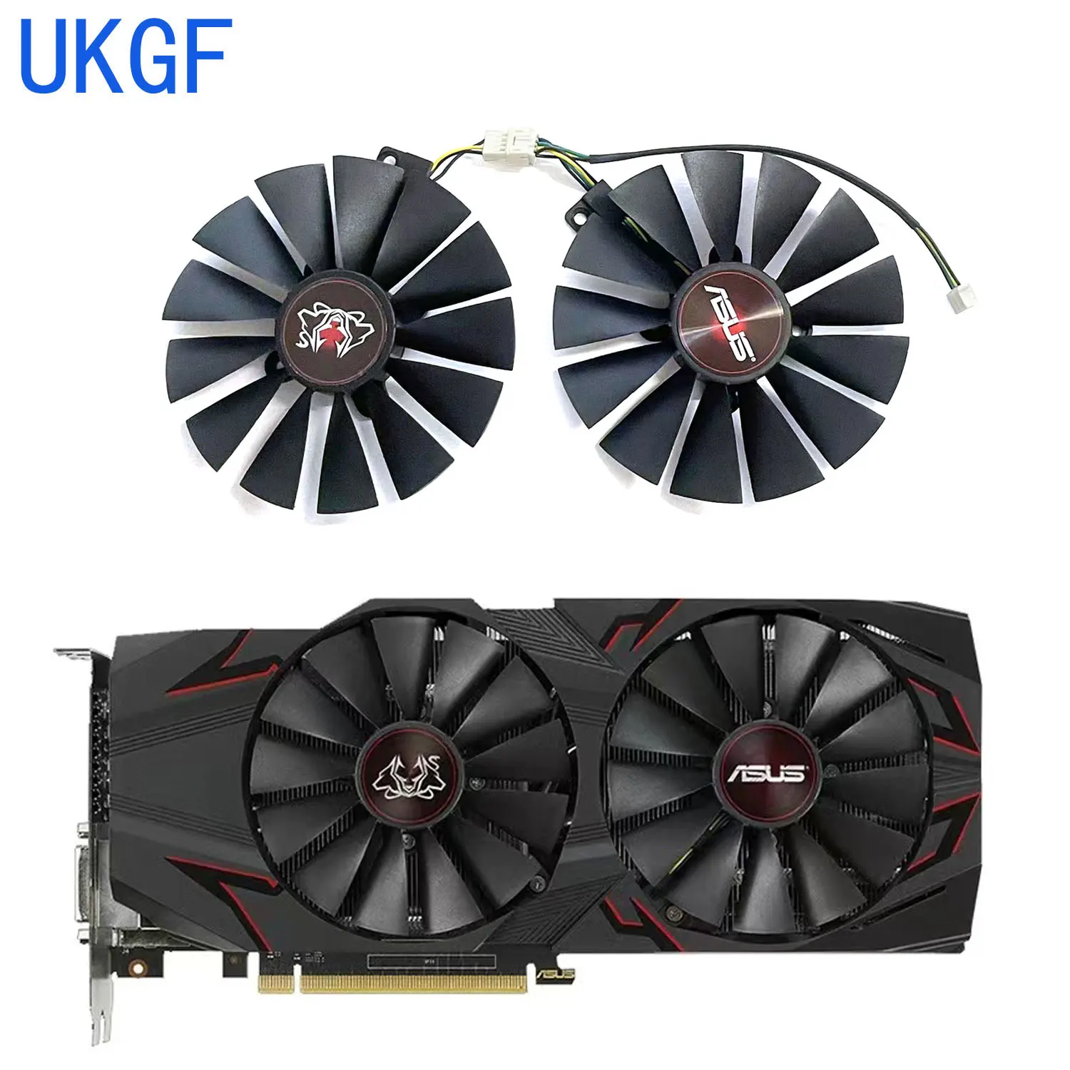 Совершенно новый 95 мм 4PIN PLD10010B12H FDC10M12S9-C GTX1070TI вентилятор GPU для ASUS GTX 1070 Ti CERBERUS