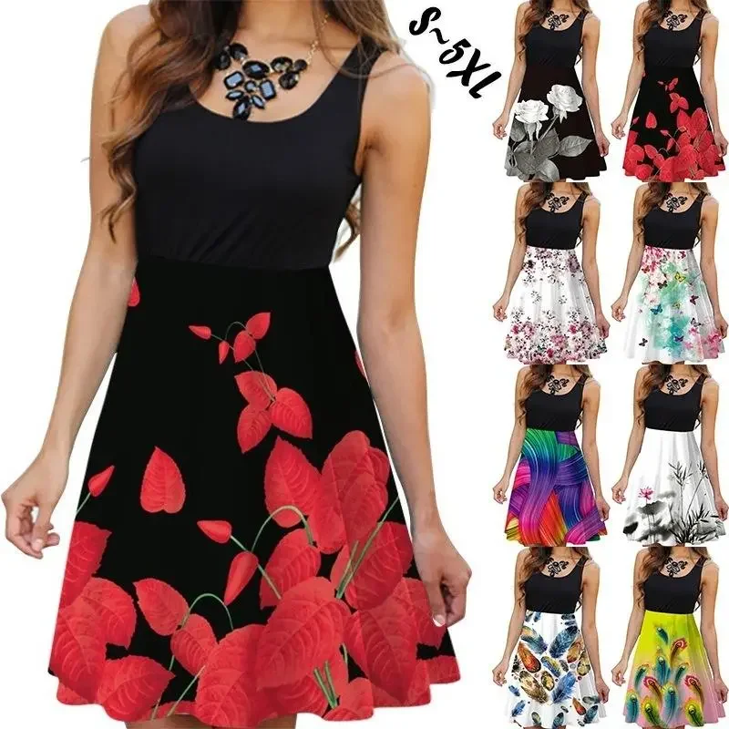 

Summer Bohemia Sundress Streets of Europe and the United States Sleeveless What Design and Color is Beautiful Dress