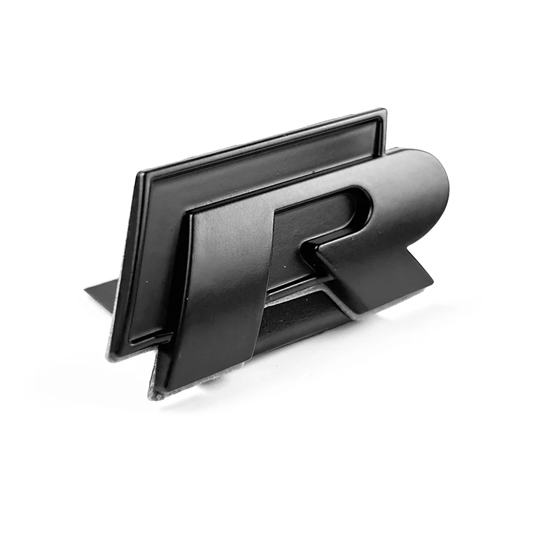 

3D металлический значок R, автомобильный гриль, эмблема, наклейки, наклейка для VW Volkswagen Jetta Bora Candy Golf Sagitar Magotan Polo Lavida Santana