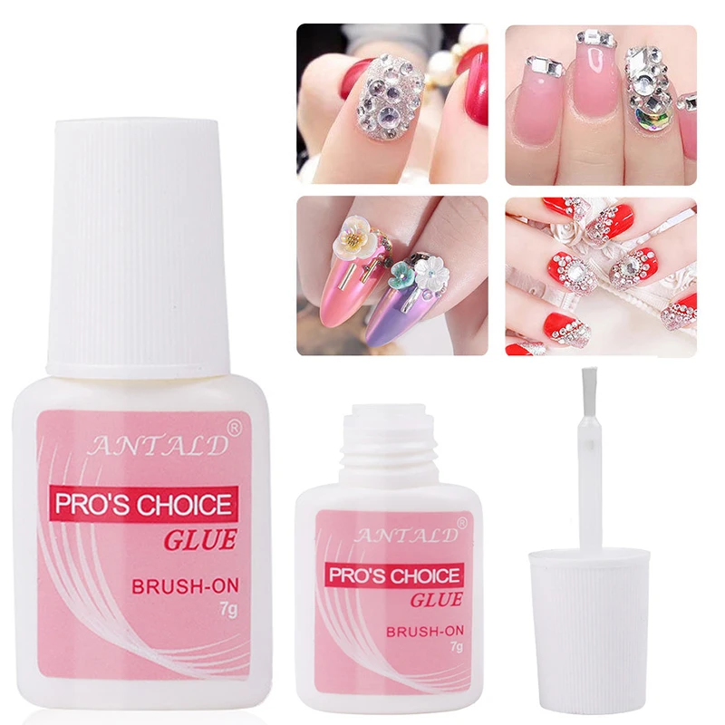 

False Nail Glue With Brush Nail Adhesive Fast Drying UV Acryliy Glue Nail Tool Nails Rhinestone Glue Beauty Long Lasting DIY Art