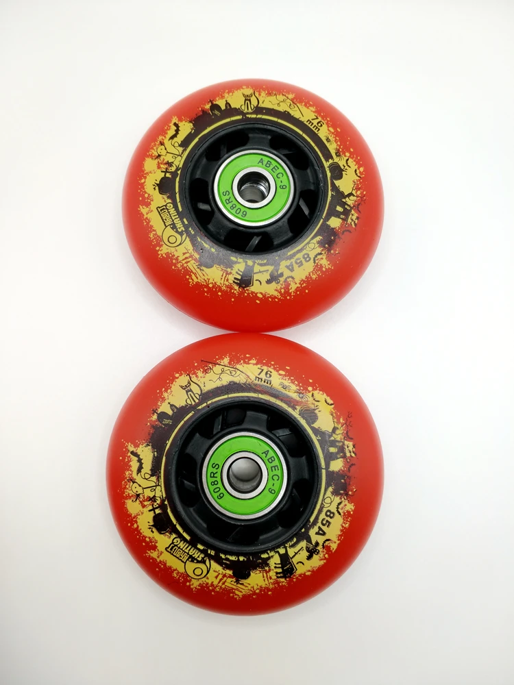 Бесплатная доставка колесо для роликовых коньков 76 мм черного цвета | Спорт и