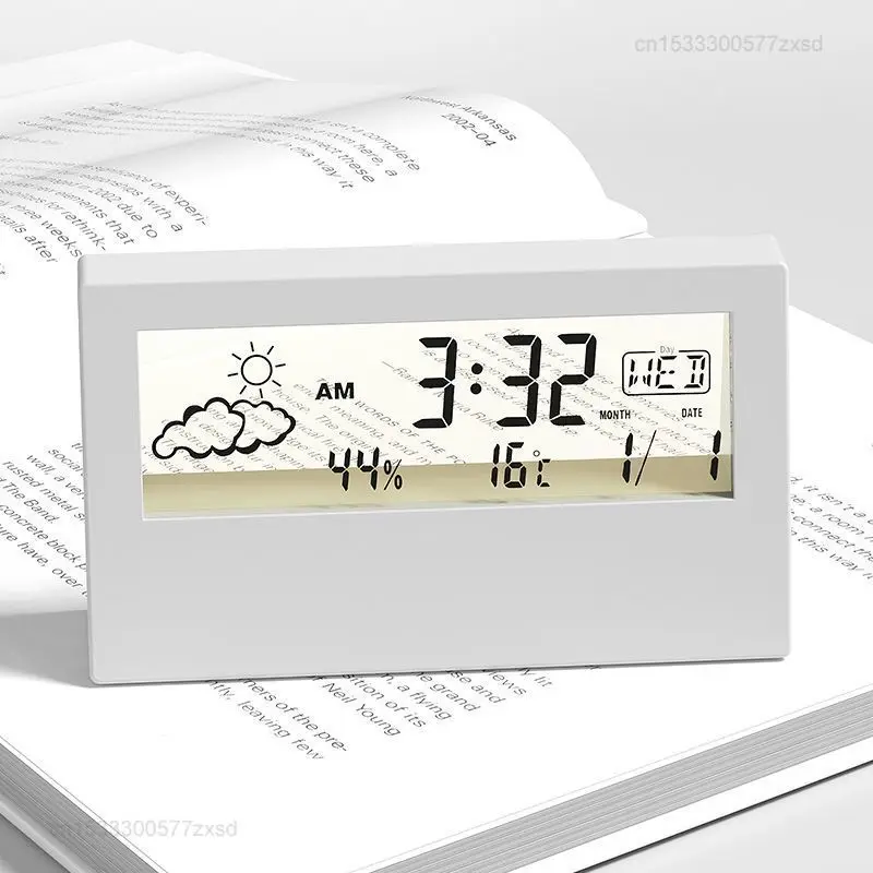 Светодиодная интеллектуальная Метеостанция Xiaomi настольные цифровые мини-часы с