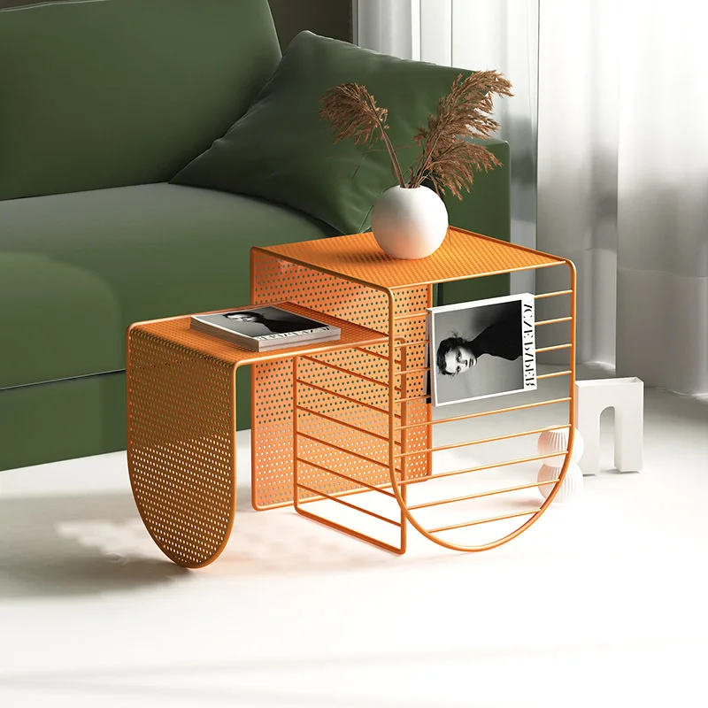 

Скандинавский Железный журнальный столик, многофункциональный софа для маленькой квартиры, простой современный цветочный стол, украшение,...