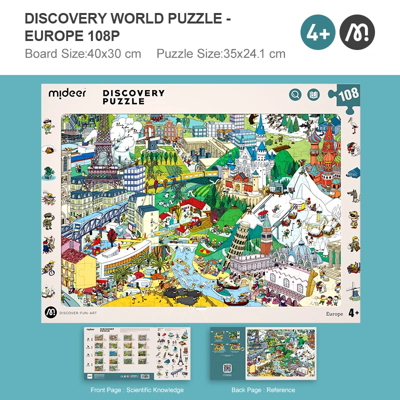 

Mideer Science Discovery Big World Small World Puzzle Game Children's Toy Jigsaw Montessori Educational Intellectual DIY Gift