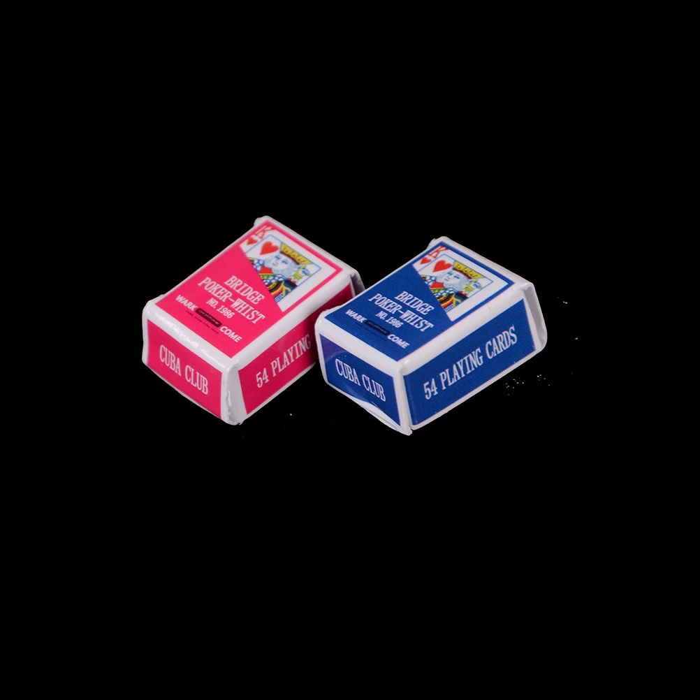 

NEW Mini Cute 1:12 Dollhouse Miniatures Poker Home Decoration Poker Cards Playing Game for BJD for Doll Accessories 1 Set