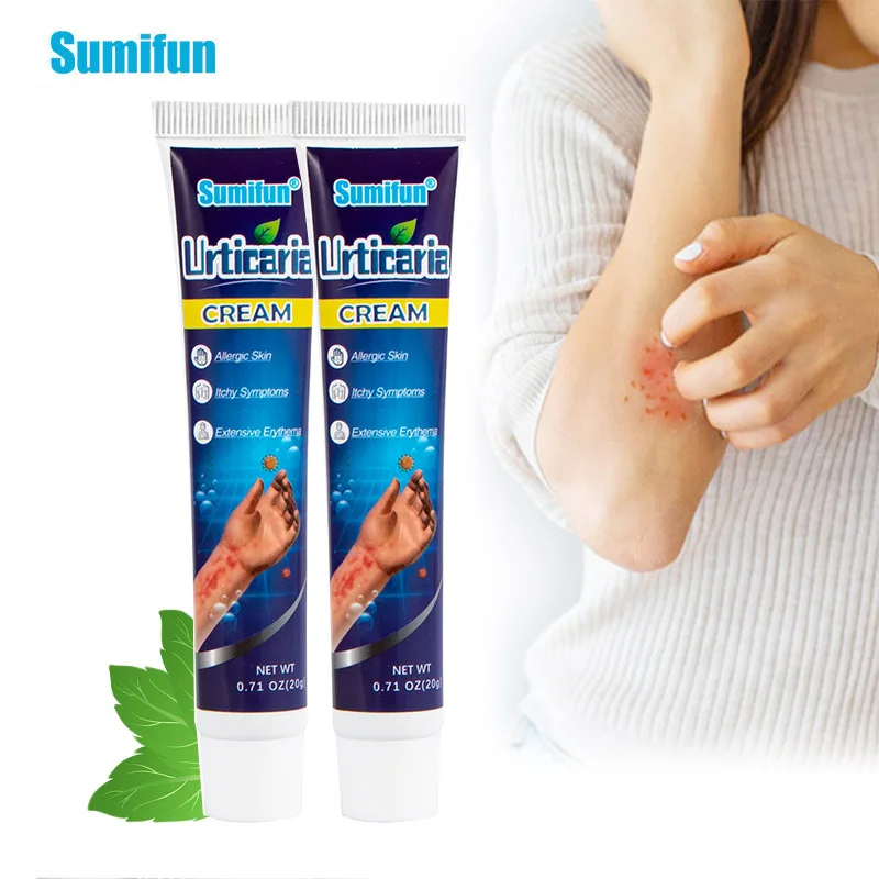 

1Pcs 20g Sumifun Urticaria Cream Herbal Antibacterial Ointment Dermatitis Eczema Psoriasis Anti Itch Skin Care Medical Plaster