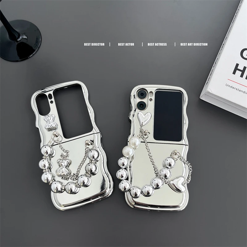 3d любовный медведь с браслетом и цепочкой гальванизированный Серебряный мягкий