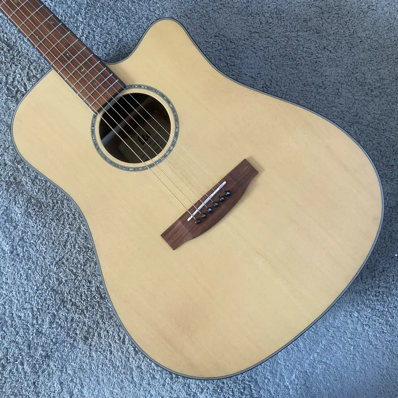 Фото Акустическая гитара J289 ESP LTD-320D 41 дюйм, цельный верх, задняя панель и боковые стороны из орехового дерева, демонстрационная модель/излишки складских запасов №2