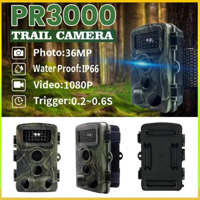 

Wildlife Hunting Camera 940NM Invisible Infrared Night Vision Motion Activated Trail Cam 36MP 1080P Animal Observation DV PR3000