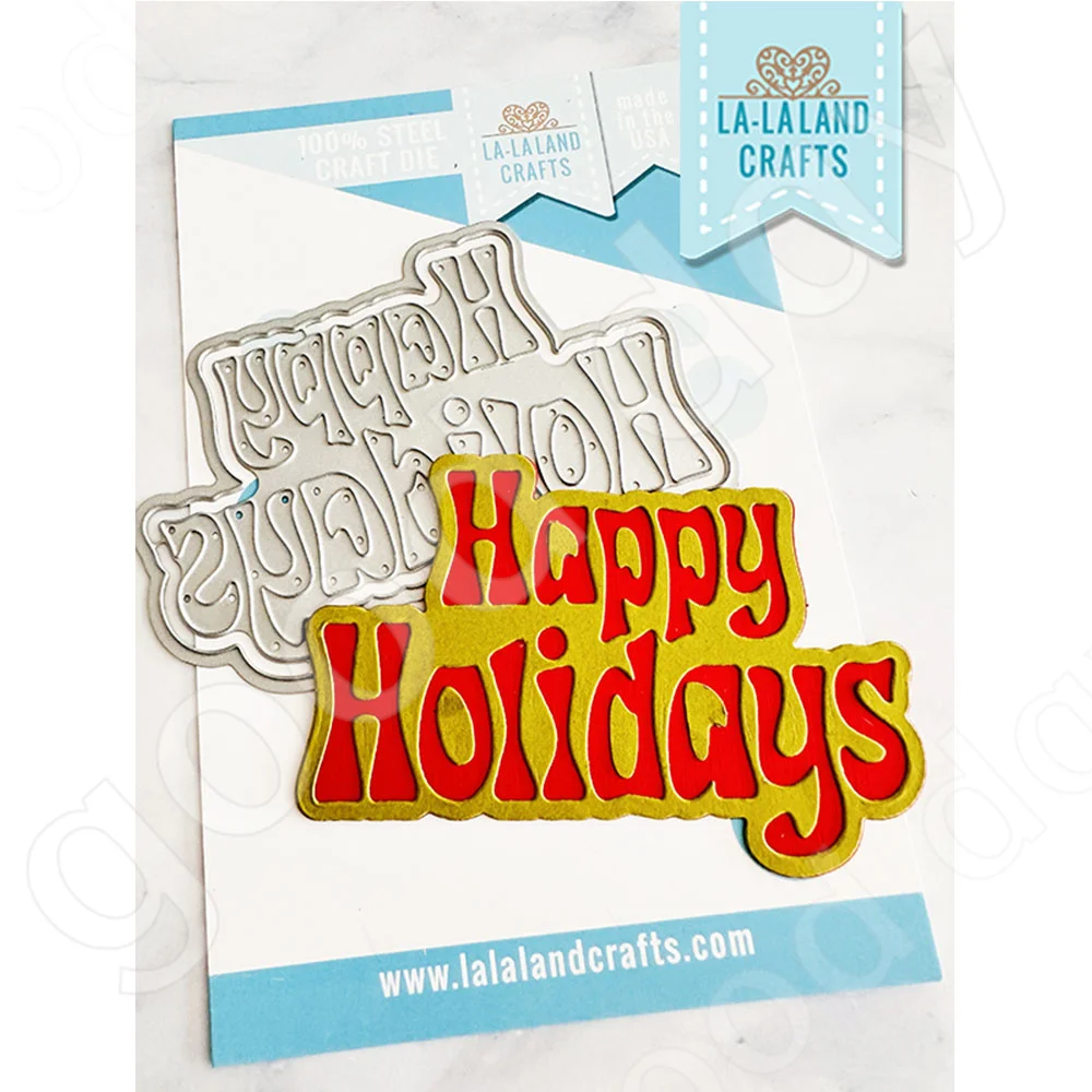 

Happy Holidays Metal Cutting Dies Scrapbook Diary Decoration Embossing Template Diy Greeting Card Handmade Hot Sale New Arrival