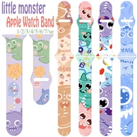bandai little monster silicone bracelet band for apple watch strap 42 38 44 40 41 45mm strap for 7 6 5 4 3 se iwatch smart watch