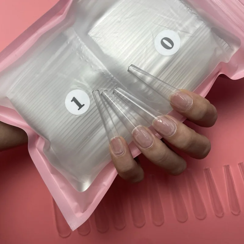 

3XL Gel Nails Extension System Full Cover Sculpted Clear Stiletto Coffin False Nail Extra Long Ballet Press On Manicure Tools