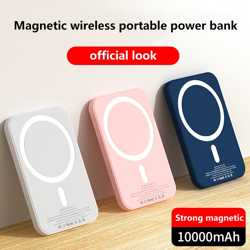

10000mAh For Magsafe powerbank Magnetic Wireless Power Bank Portable Battery Pack For iphone 13 12Pro Max Mini External Charger
