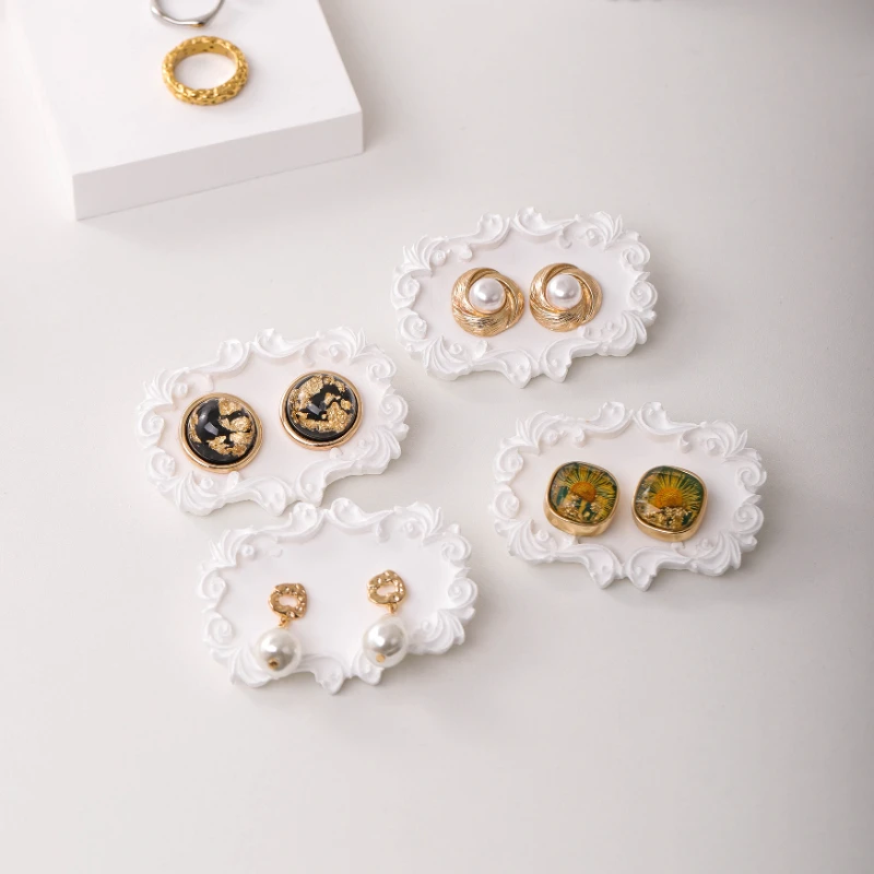 Европейские штукатурные серьги-гвоздики витрина для карт украшение реквизит