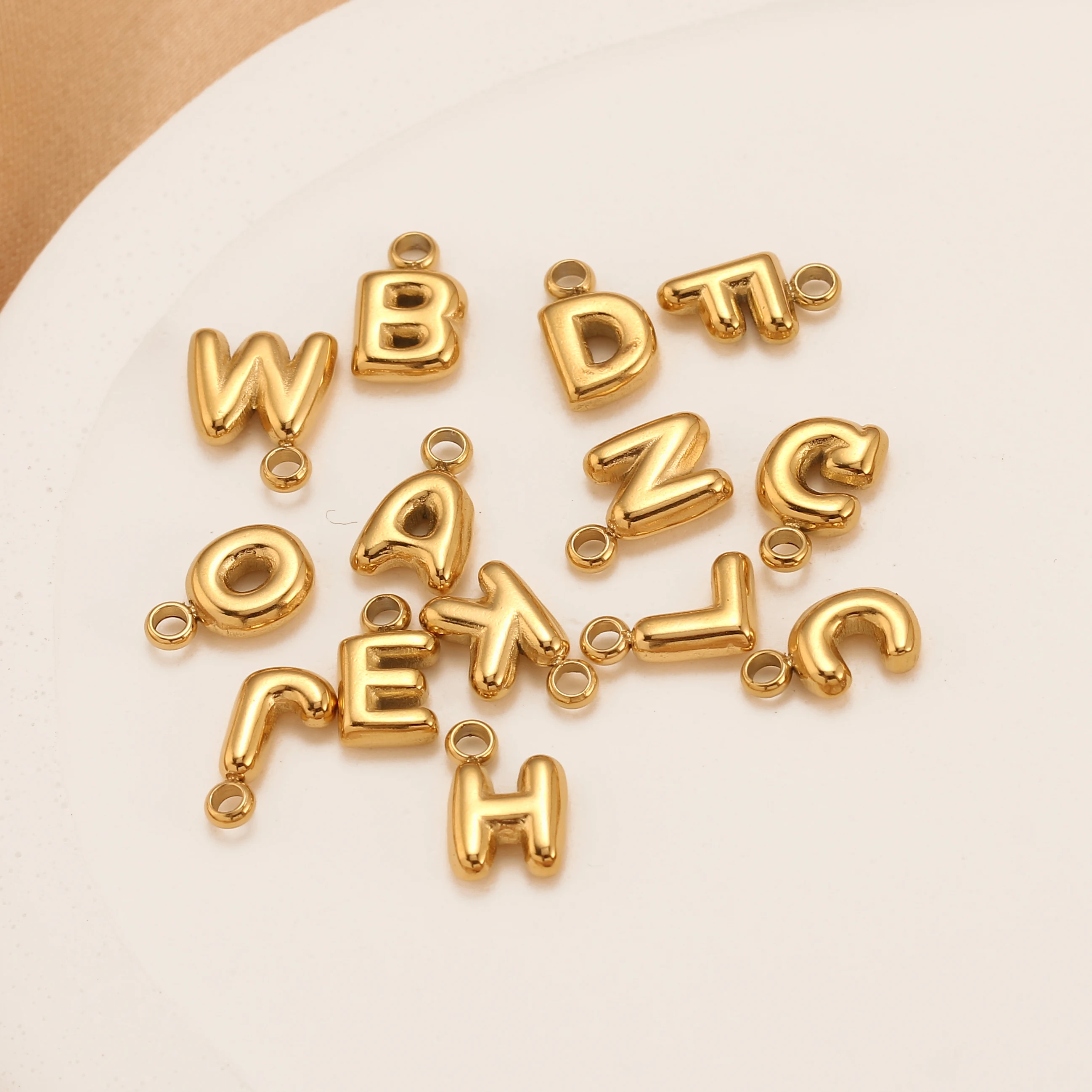 Подвески из нержавеющей стали с буквами 3 шт