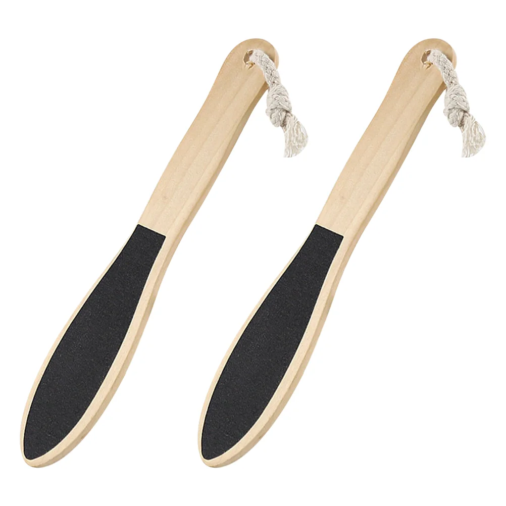 

2 Pcs Wooden Foot Rub File Tools Nursing Accessories Pedicure Board Feet Exfoliating Care Dryness Rubbing