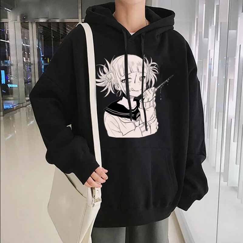 

Himiko Toga My Hero Academia Print Hoodies Sweatshirt Black Funny Women Winter Pullover Oversized Unisex Tracksuit Male COTTON
