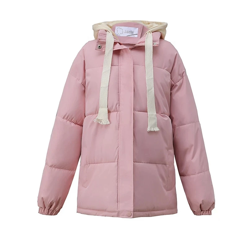 2022 New Warm Thick Cotton Coat Korean Winter Loose Hooded Parkas Coat Women Outwear Lady Jacket Women Winter Down Padded Jacket