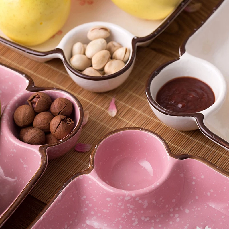 Женская посуда с уксусом керамическая разделенная креативная японская поднос