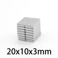 510203050100pcs 20x10x3 mm block rare earth magnet n35 neodymium magnet sheet 20x10x3mm permanent ndfeb magnet 20103