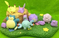pokemon figure set of 5 cute cartoon desktop decorations blind box snorlax magnemite pikachu figure mini pokemon birthday gift