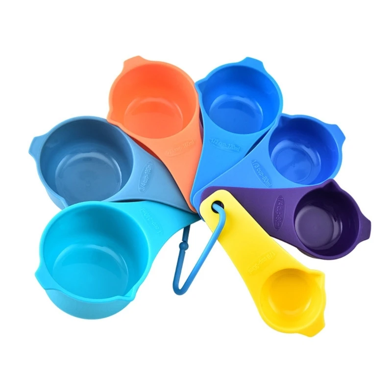 

7 Pieces Measuring Spoon/Cup Kitchenware Plastic Material Measuring Teaspoon Utensil Perfect for Liquids Dry Ingredients