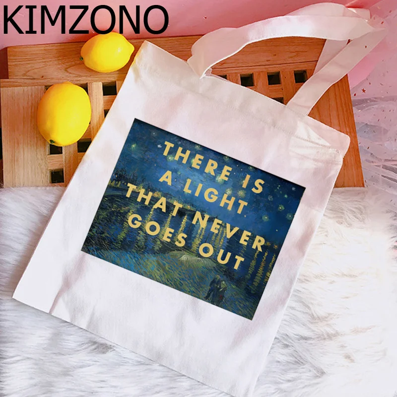 

Van Gogh shopping bag canvas jute bag cotton bolsa reusable shopper bag shoping woven ecobag reusable sac toile