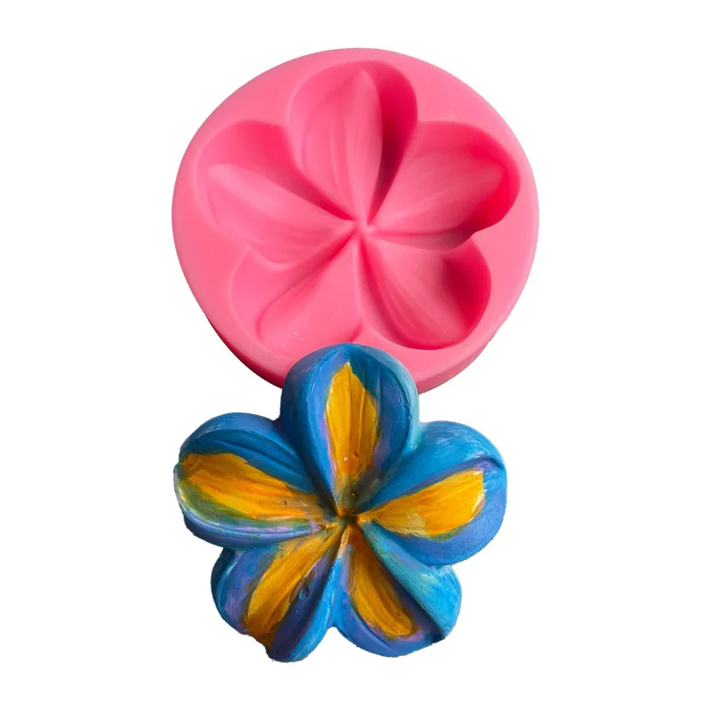 

Plumeria Flower Silicone Molds Rose Flower Fondant Mould DIY Party Cake Decorating Tools Clay Candy Chocolate Moulds