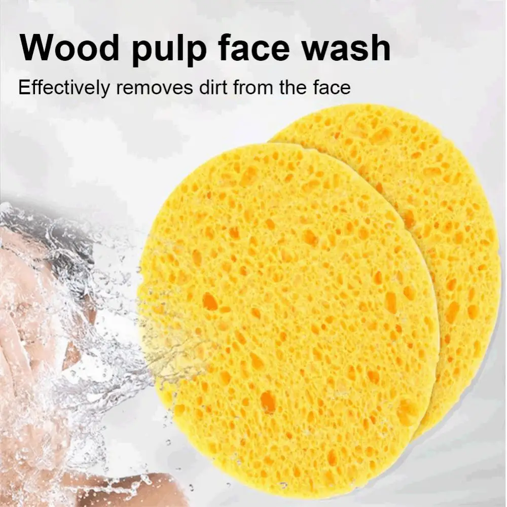 

200pcs Face Wash Sponge Makeup Remover Pad Reusable Face Clean Sponge Facial Washing Sponge Towel Cosmetic Puff Cloth Nebulizer