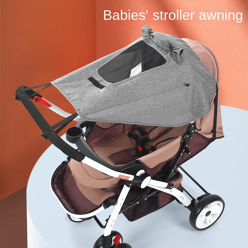 

Stroller Sun Shade for Baby Waterproof Sun Protection Stroller Shade Cover Anti-UV 50+ with Viewing Window Stroller Accessories