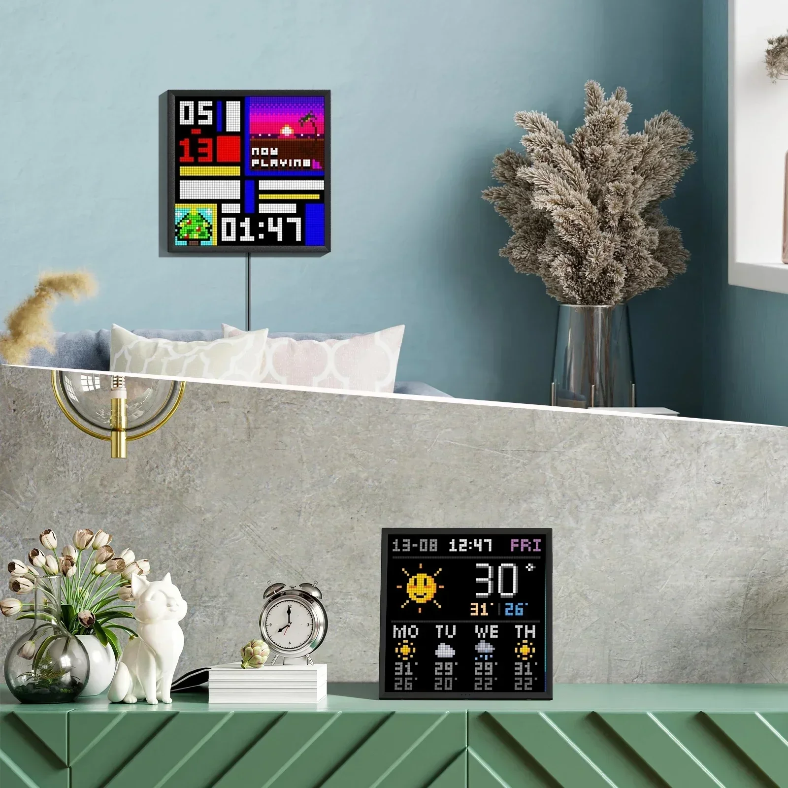 Цифровая рамка Divoom Pixoo 64 WiFi Pixel Cloud с управлением через приложение X Рамка