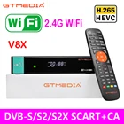 Новинка GTmedia V8X  спутниковый приемник Встроенный Wi-Fi Поддержка авто BISS Авто PowerVu Youtube Xtream Cline Newcamd TV приемник
