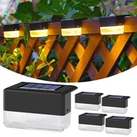 solar fence lights 8 pack outdoor step lights waterproof led rgb solar lights for railing stair treads fences yards passages