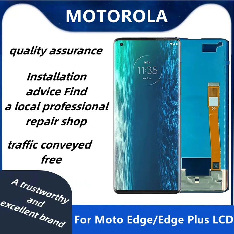 

100% Оригинальный Новый ЖК-дисплей для Motorola Moto Edge/Moto Edge Plus XT2063-3 с рамкой, сенсорный экран, дигитайзер для Moto Edge + 2020 LCD