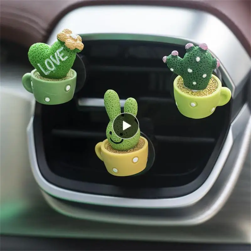 

Air Freshener Cute Potted Resin Aromatherapy Car Air Outlet Perfume Clip Air Conditioner Car Interior Decoration