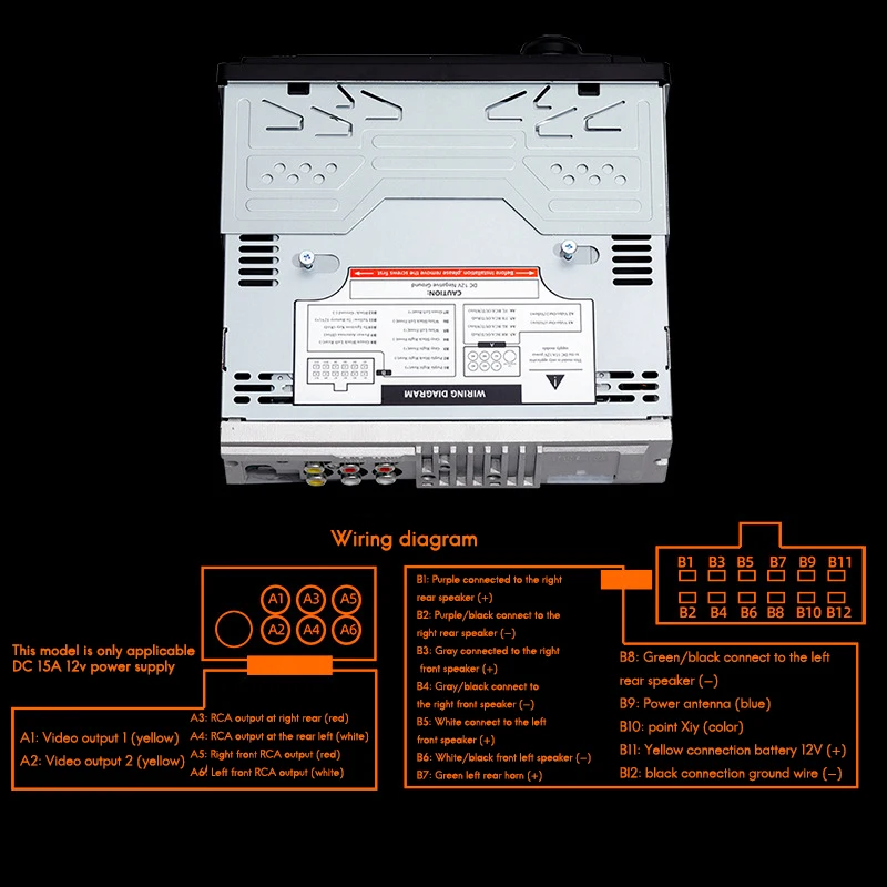 Универсальный автомобильный стерео MP3-плеер с Bluetooth 1 Din Авторадио CD VCD DVD AUX USB