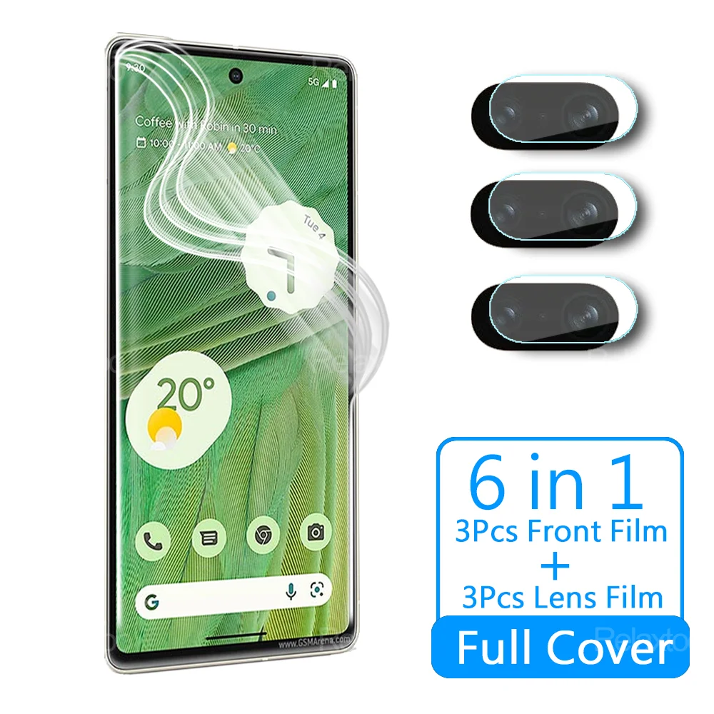 

Фотопленка 6 в 1 для Google Pixel 7 Pro, Гидрогелевая пленка, не стекло для Pixel7 Pixel7pro 7 Pro, фотопленка для сотового телефона
