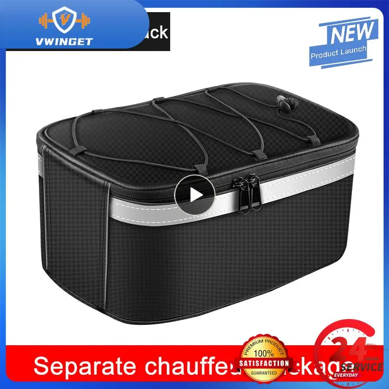 

Reflector Vision Bike Trunk Bag 7l Capacity Bicycle Bag Safe Multi-function Storage Pouch Anti-splash Bike Rear Seat Hard Bag