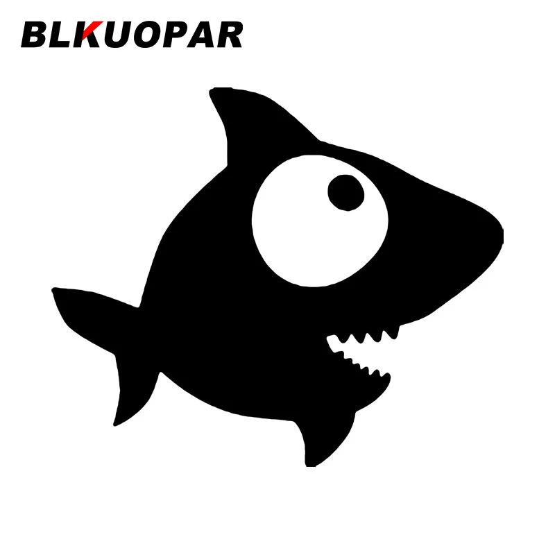 

BLKUOPAR наклейка на автомобиль в виде акулы личность модная высечка графика креативный солнцезащитный оригинальный Забавный автомобильный бампер аксессуары