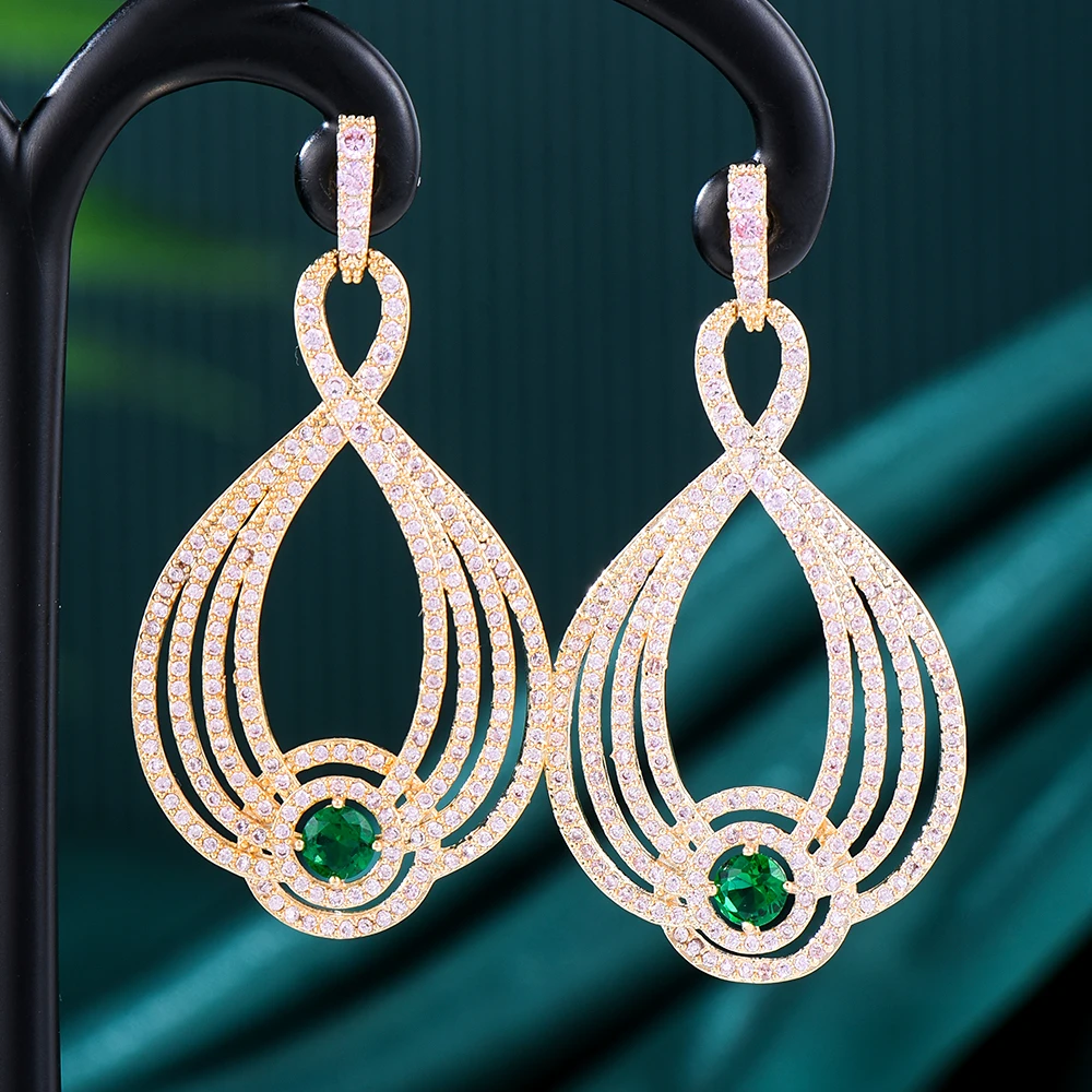 

Missvikki Fashion Street Style Bowknots Earrings For Women Wedding Party Cubic Zircon Dubai Bridal Earring boucle d'oreille