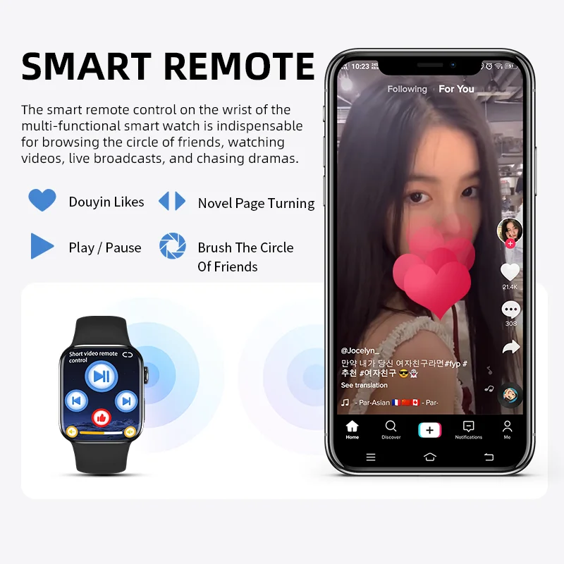 2022 HW8 Max 1 99 ”Умные часы серии 8 NFC Bluetooth Циферблат вызова Глюкоза в крови Мужчины