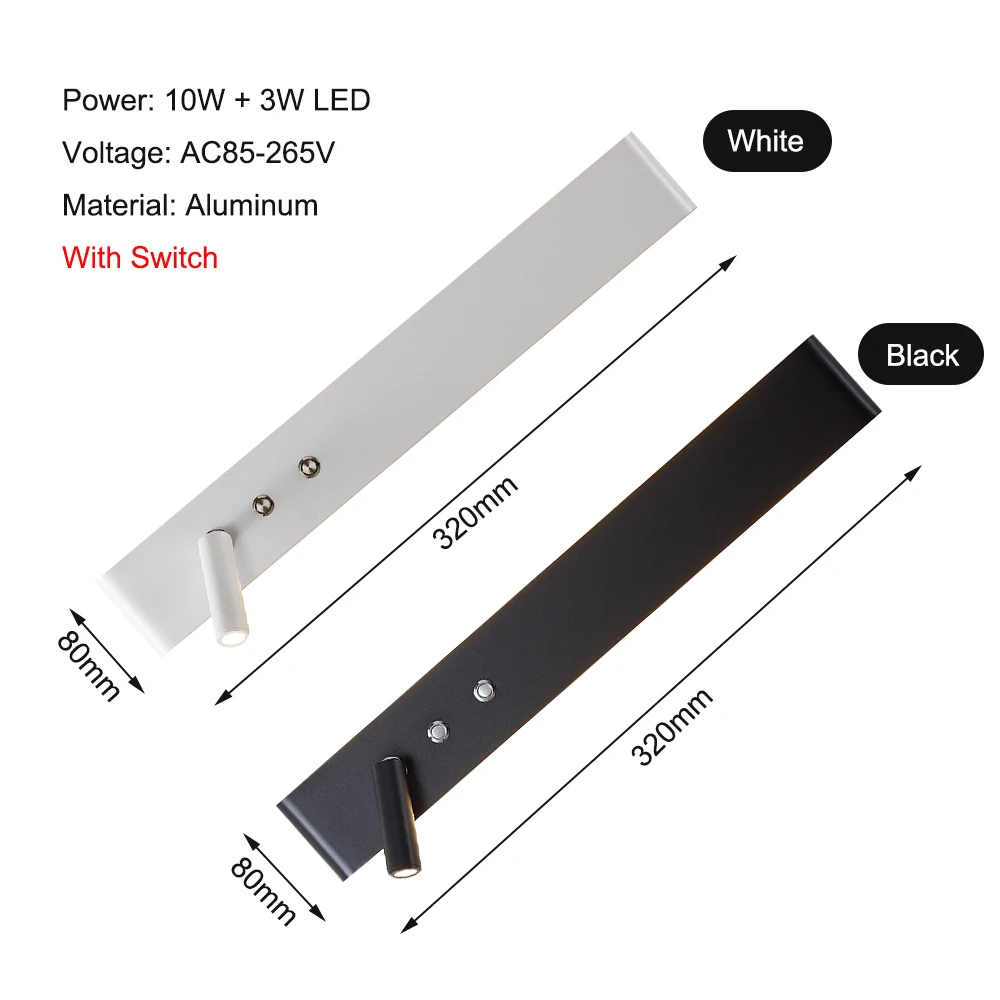 

Настенный светильник Feiyunlux черный/белый