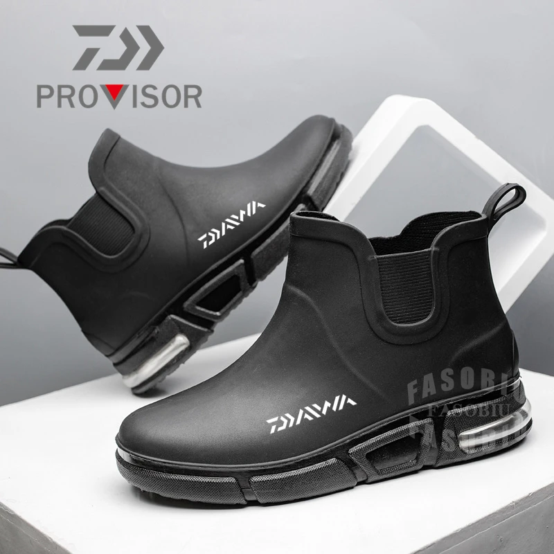 

Men's Non-slip Rain Boots Wear-resistant Waterproof Fishing Shoes Breathable Outdoor Shoes Garden Work Car Wash Shoes
