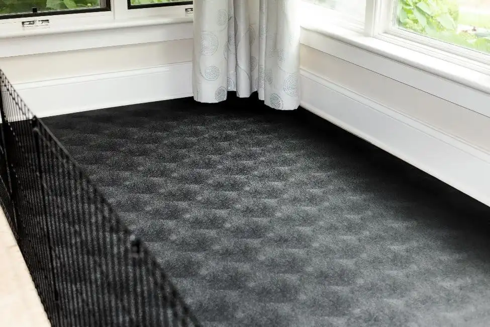 

x 10' Vinyl Levant Pet Friendly Carpet Protector for Dogs & Cats - Midnight Black