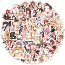 10/30/50Pcs Anime Hentai Sexy Girl Waifu Stickers Decals for Luggage Laptop Phone Motorcycle Car Sticker Waterproof Girls Toys