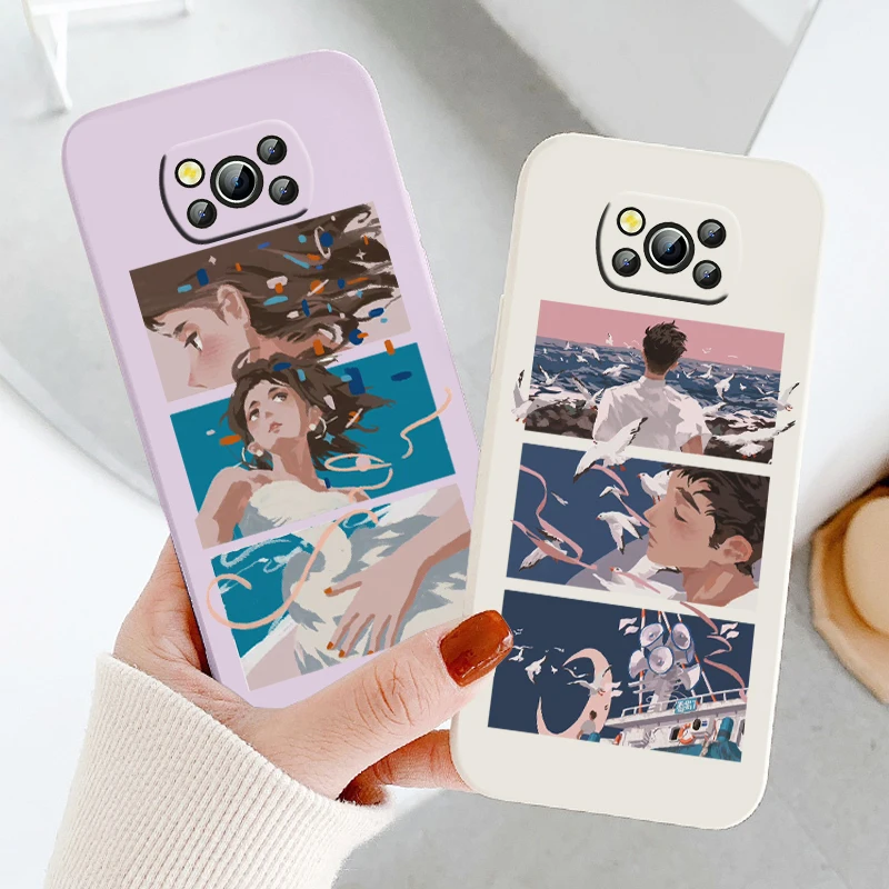

Depressed atmosphere scenery Phone Case For Xiaomi Mi Poco X4 X3 C40 C31 C3 M4 M3 F4 F3 GT Pro NFC Soft Liquid Rope Cover