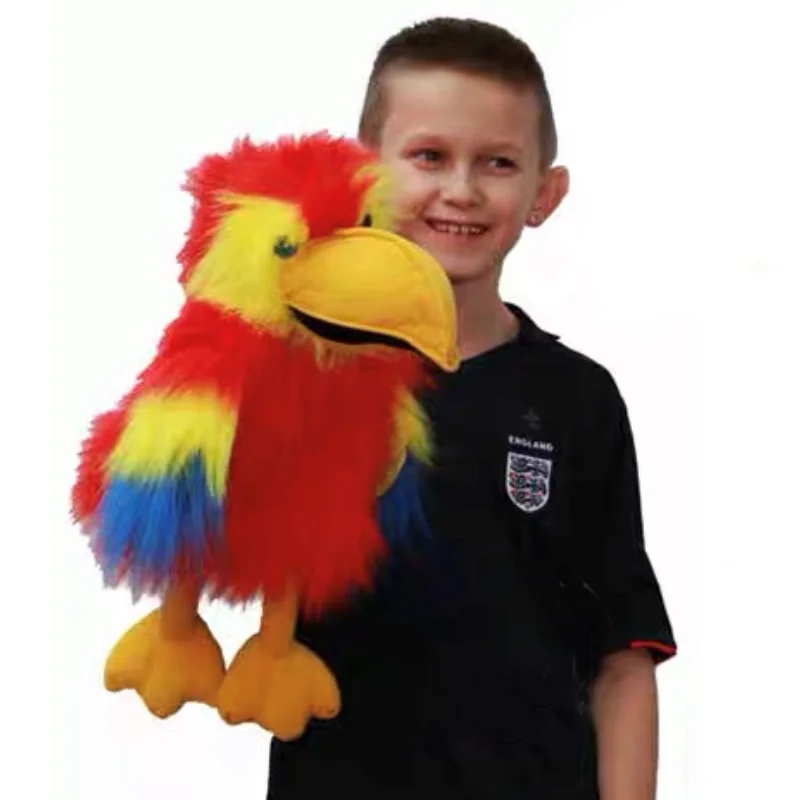 45 см компания кукол большой ребенок птицы алый Ара черная ворона создание звука