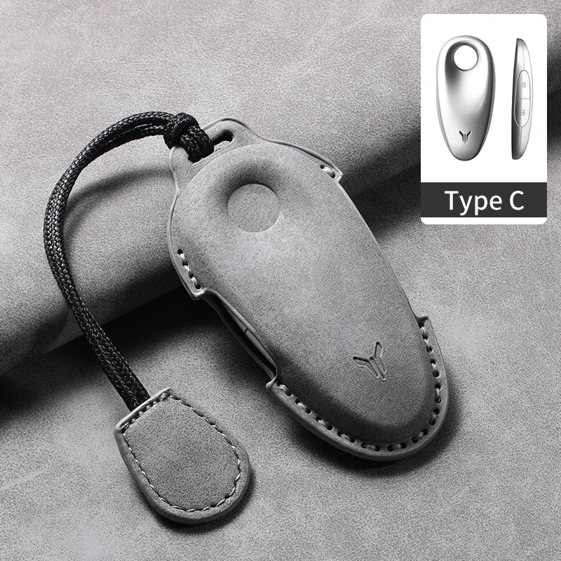 

3D замшевый кожаный чехол для дистанционного ключа автомобиля для Voyah Free Voyah I-Free I-Free Voyah Keyless Smart Key Shell Аксессуар