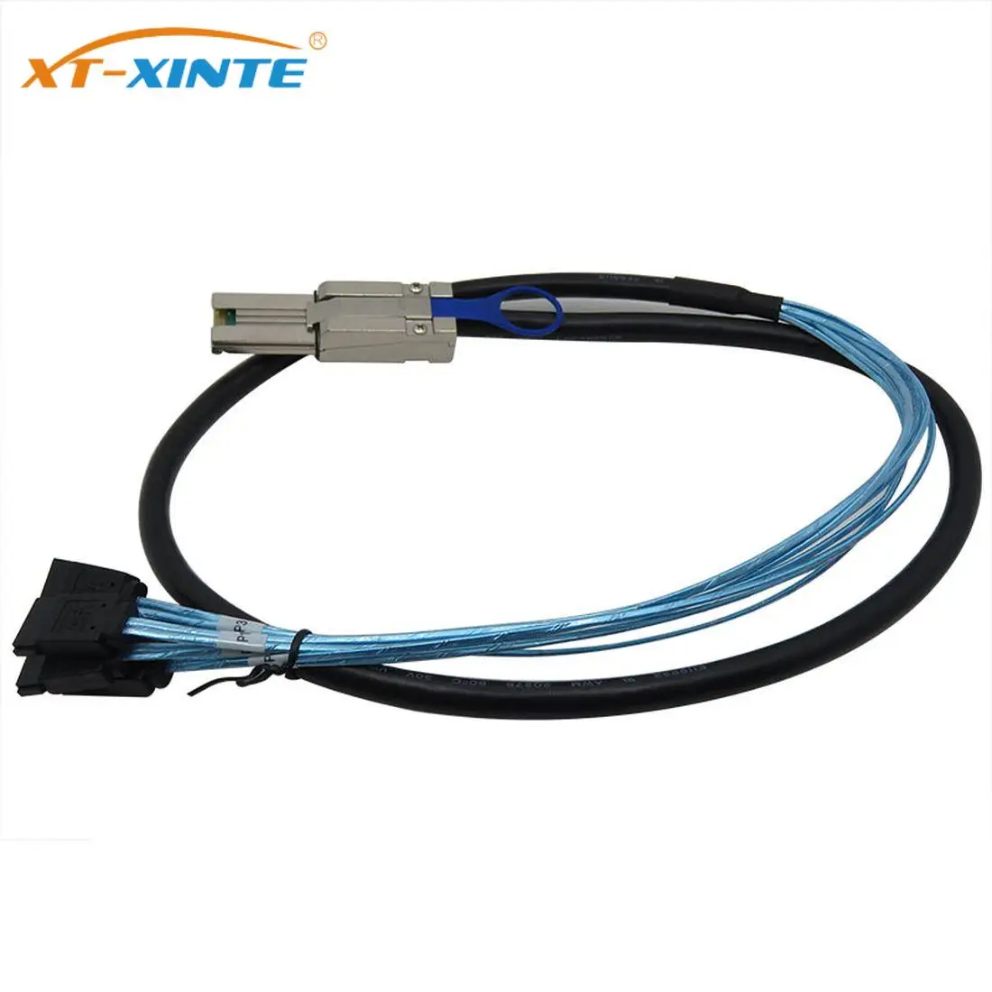 XT-XINTE SAS/SATA кабель SFF-8088 для 4 SATA 7Pin Mini SAS 26P SFF-8088 до 4 SATA 12 Гбит/с кабель для передачи данных на жестком диске 1 м 2 м